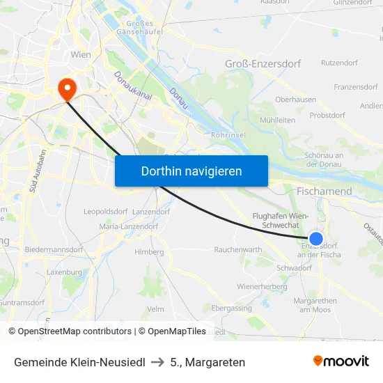 Gemeinde Klein-Neusiedl to 5., Margareten map