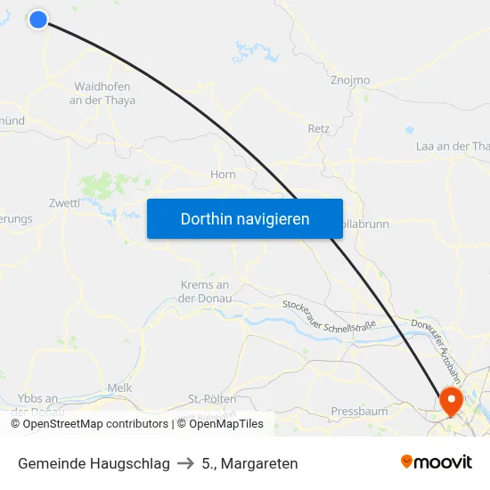 Gemeinde Haugschlag to 5., Margareten map