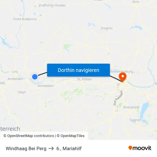 Windhaag Bei Perg to 6., Mariahilf map