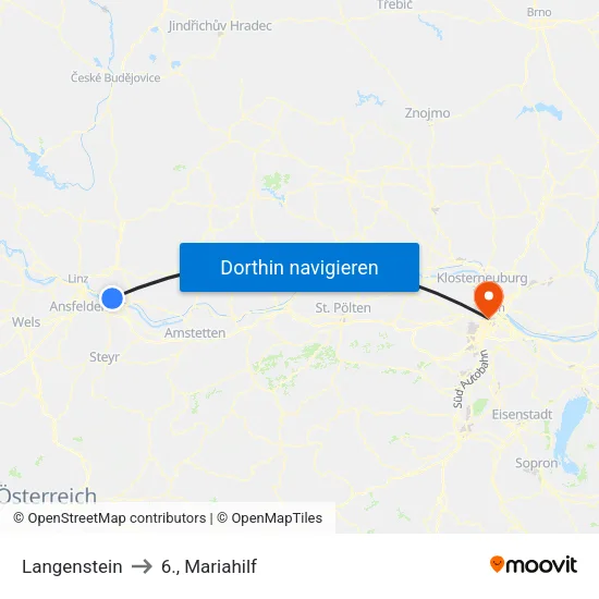 Langenstein to 6., Mariahilf map