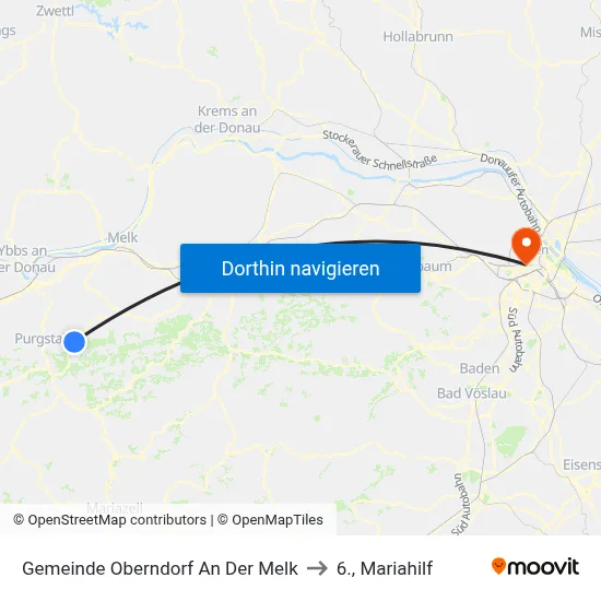 Gemeinde Oberndorf An Der Melk to 6., Mariahilf map