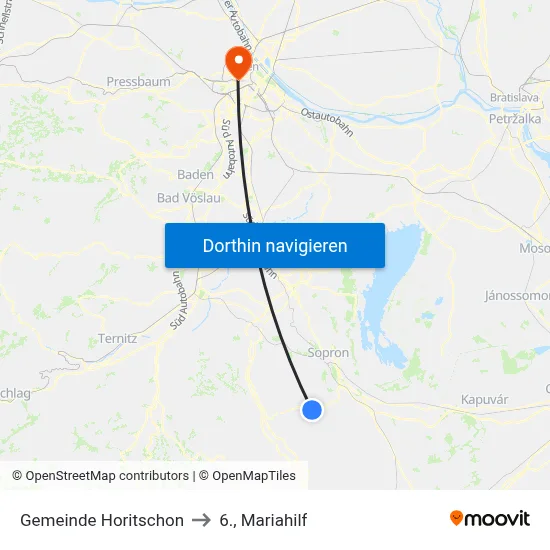 Gemeinde Horitschon to 6., Mariahilf map