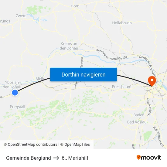 Gemeinde Bergland to 6., Mariahilf map
