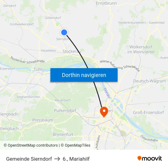 Gemeinde Sierndorf to 6., Mariahilf map