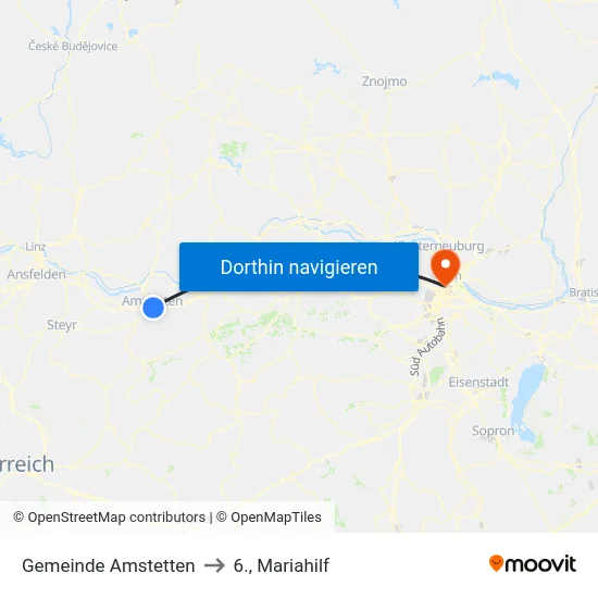 Gemeinde Amstetten to 6., Mariahilf map