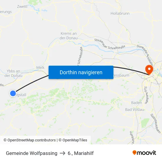 Gemeinde Wolfpassing to 6., Mariahilf map