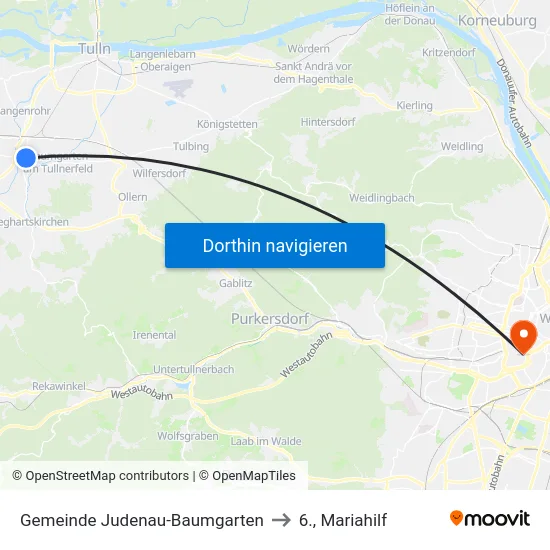 Gemeinde Judenau-Baumgarten to 6., Mariahilf map