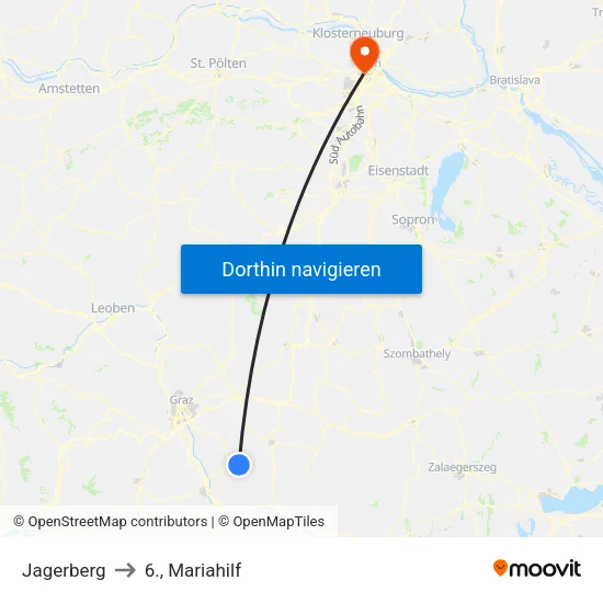 Jagerberg to 6., Mariahilf map