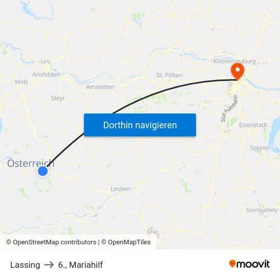 Lassing to 6., Mariahilf map