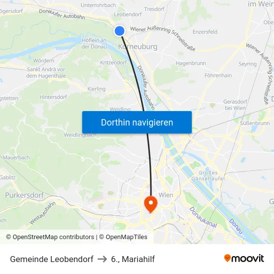 Gemeinde Leobendorf to 6., Mariahilf map
