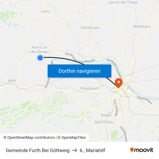 Gemeinde Furth Bei Göttweig to 6., Mariahilf map