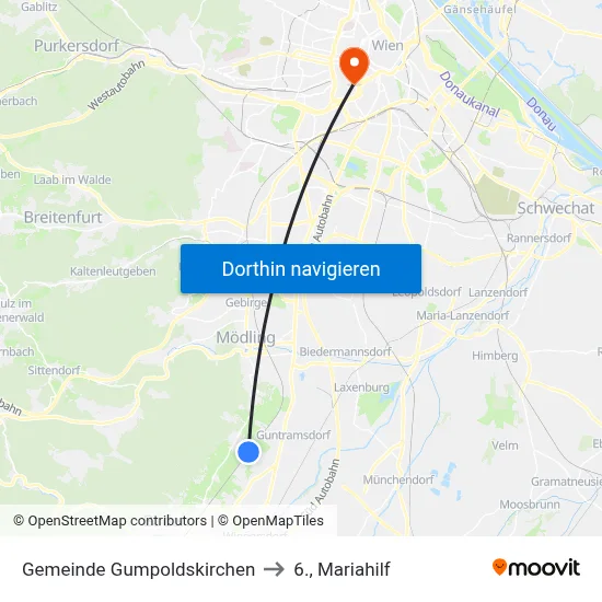 Gemeinde Gumpoldskirchen to 6., Mariahilf map