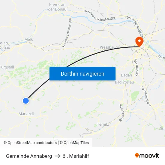 Gemeinde Annaberg to 6., Mariahilf map