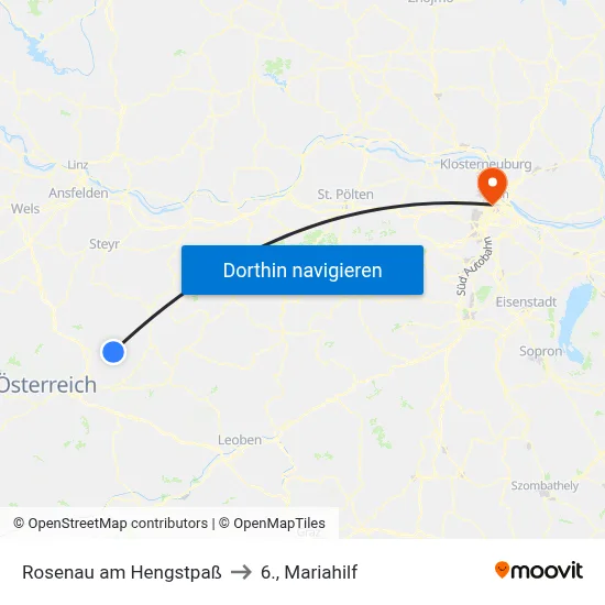 Rosenau am Hengstpaß to 6., Mariahilf map