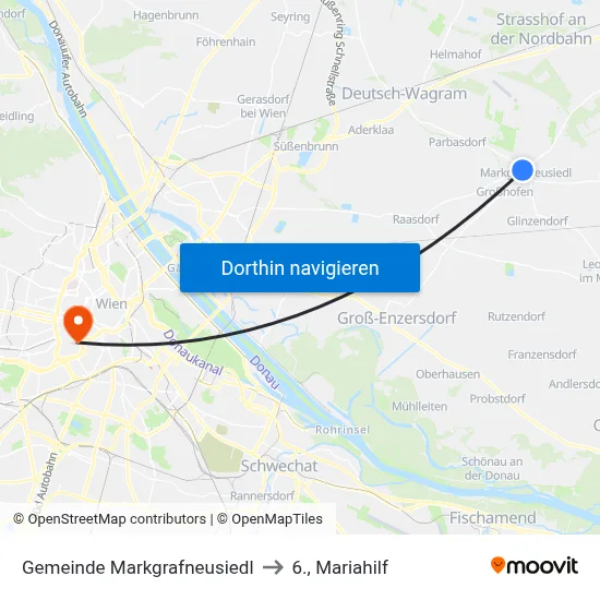 Gemeinde Markgrafneusiedl to 6., Mariahilf map