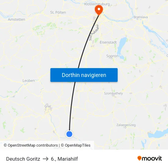 Deutsch Goritz to 6., Mariahilf map