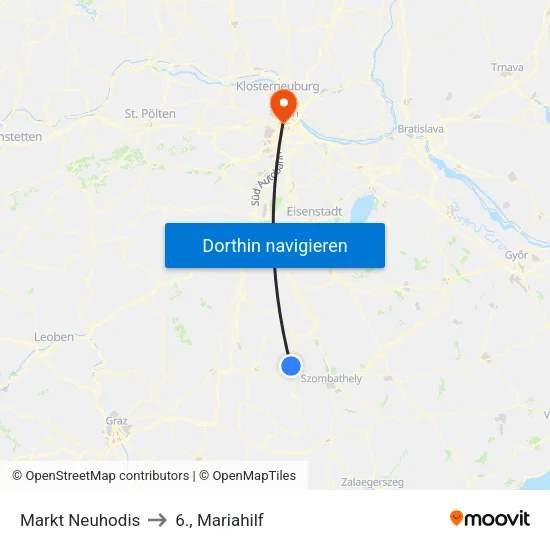 Markt Neuhodis to 6., Mariahilf map