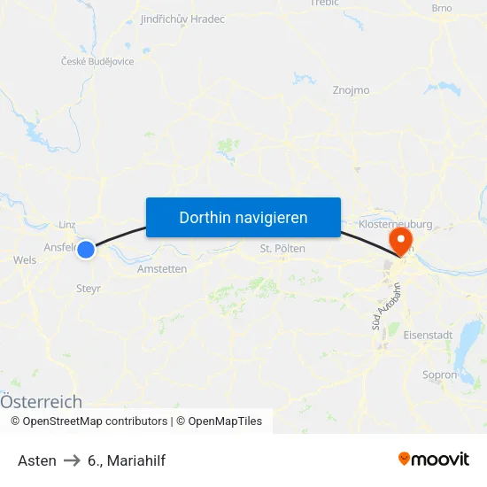Asten to 6., Mariahilf map