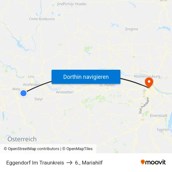 Eggendorf Im Traunkreis to 6., Mariahilf map