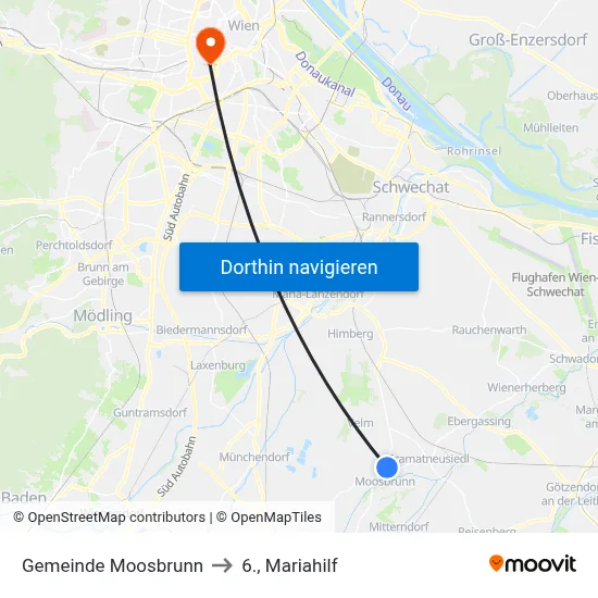 Gemeinde Moosbrunn to 6., Mariahilf map