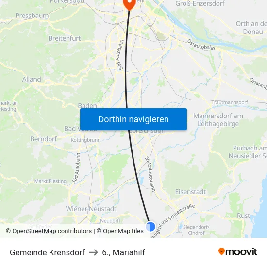 Gemeinde Krensdorf to 6., Mariahilf map