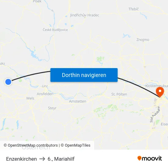 Enzenkirchen to 6., Mariahilf map