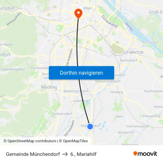 Gemeinde Münchendorf to 6., Mariahilf map