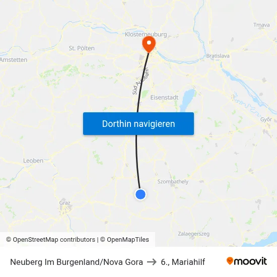Neuberg Im Burgenland/Nova Gora to 6., Mariahilf map
