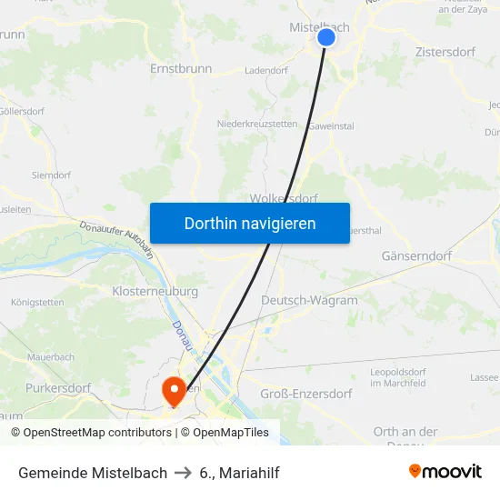 Gemeinde Mistelbach to 6., Mariahilf map