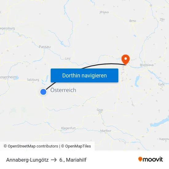 Annaberg-Lungötz to 6., Mariahilf map