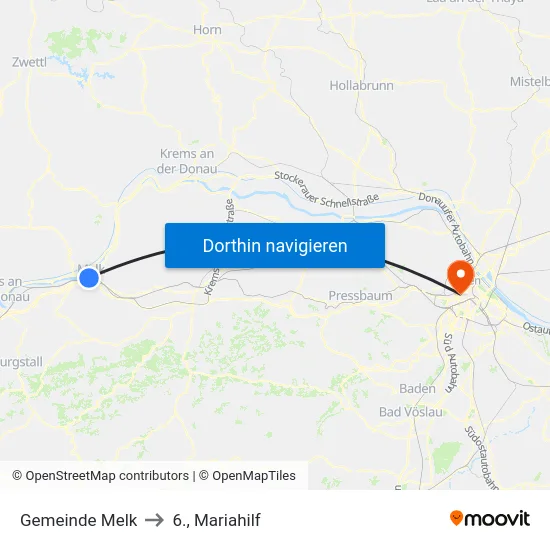 Gemeinde Melk to 6., Mariahilf map