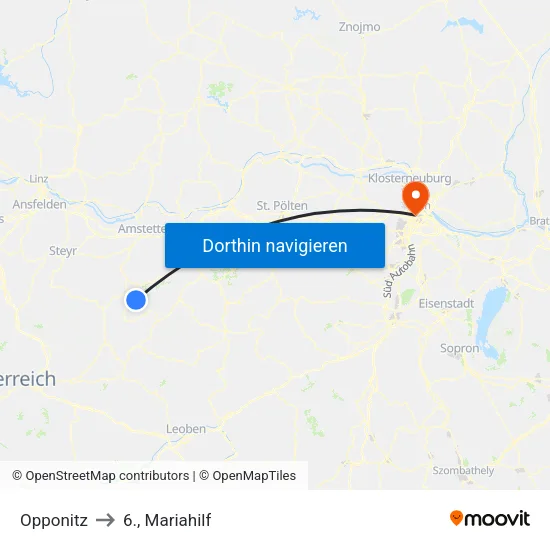 Opponitz to 6., Mariahilf map