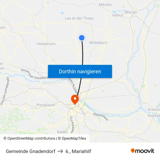 Gemeinde Gnadendorf to 6., Mariahilf map