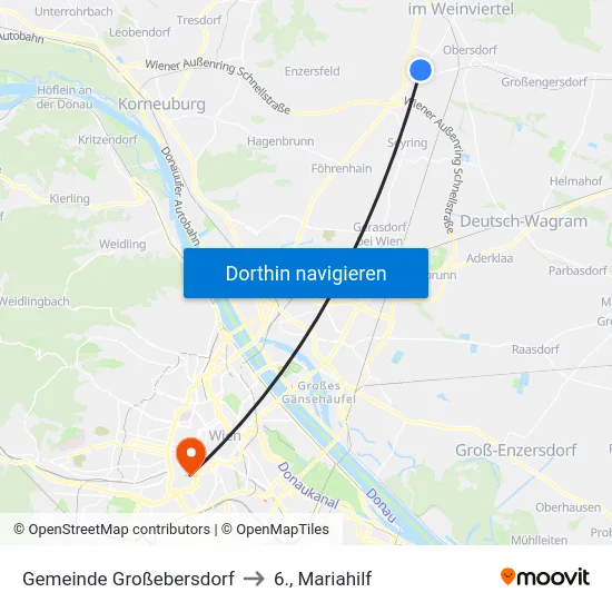 Gemeinde Großebersdorf to 6., Mariahilf map