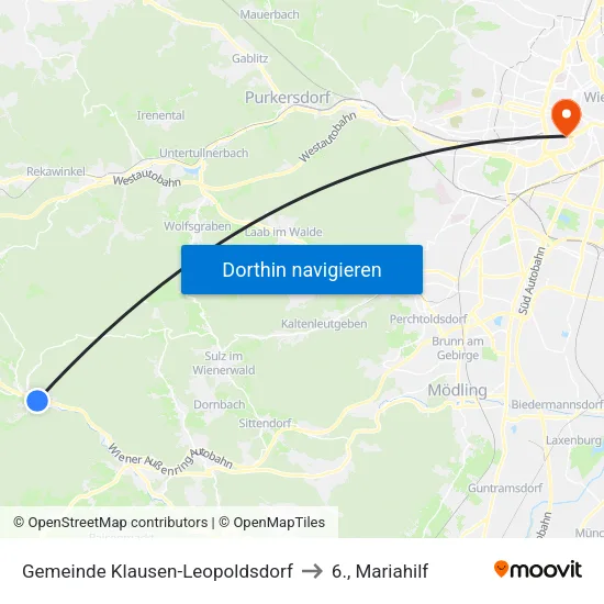 Gemeinde Klausen-Leopoldsdorf to 6., Mariahilf map