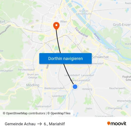 Gemeinde Achau to 6., Mariahilf map