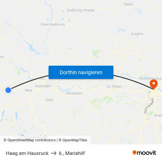 Haag am Hausruck to 6., Mariahilf map