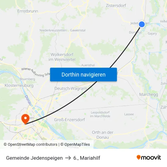 Gemeinde Jedenspeigen to 6., Mariahilf map