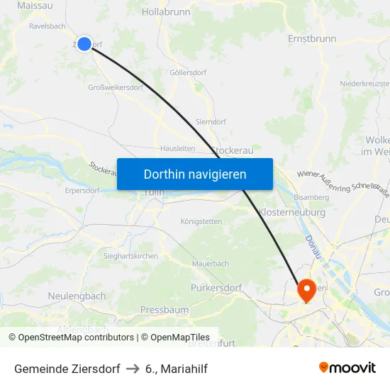 Gemeinde Ziersdorf to 6., Mariahilf map