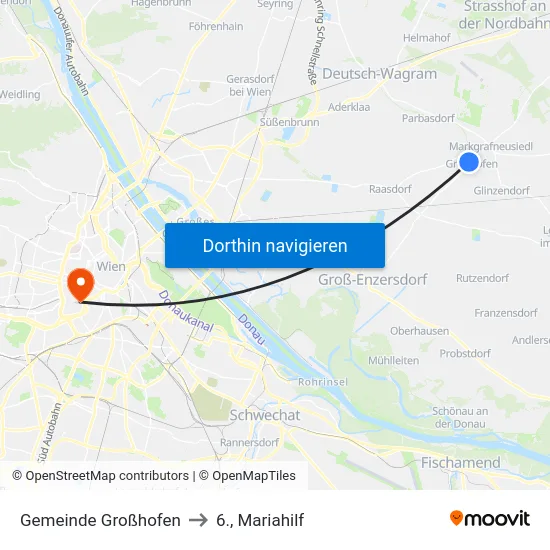 Gemeinde Großhofen to 6., Mariahilf map