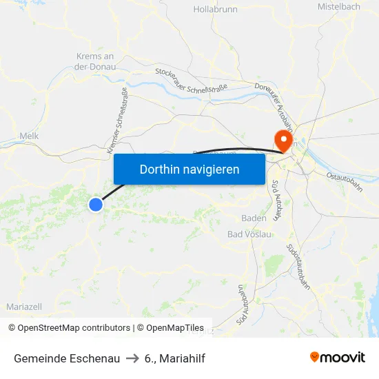Gemeinde Eschenau to 6., Mariahilf map