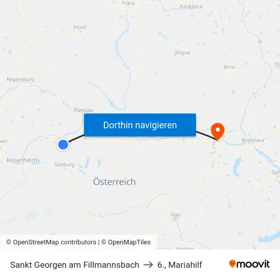 Sankt Georgen am Fillmannsbach to 6., Mariahilf map