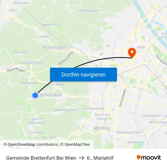 Gemeinde Breitenfurt Bei Wien to 6., Mariahilf map