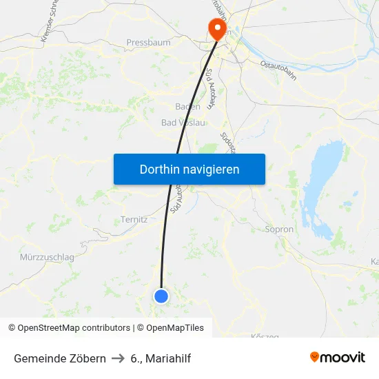 Gemeinde Zöbern to 6., Mariahilf map
