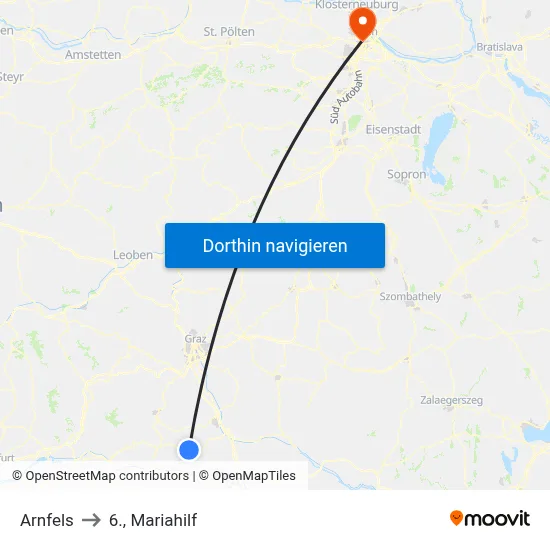 Arnfels to 6., Mariahilf map