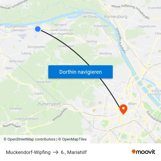 Muckendorf-Wipfing to 6., Mariahilf map