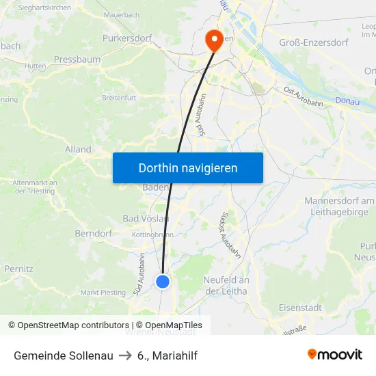 Gemeinde Sollenau to 6., Mariahilf map