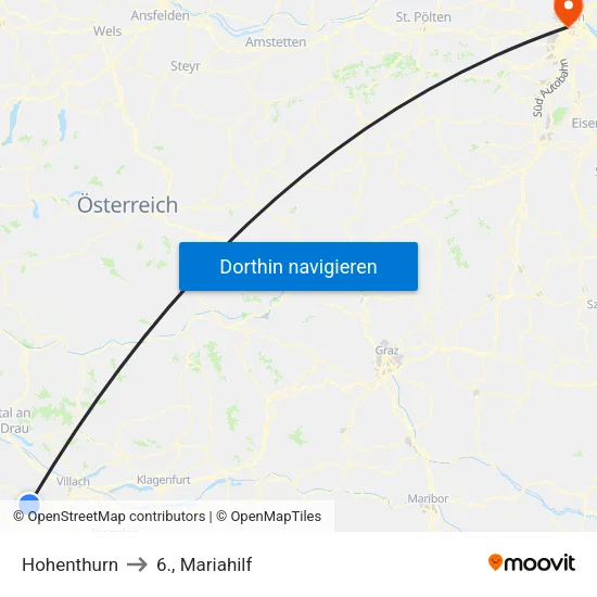 Hohenthurn to 6., Mariahilf map