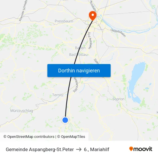 Gemeinde Aspangberg-St.Peter to 6., Mariahilf map