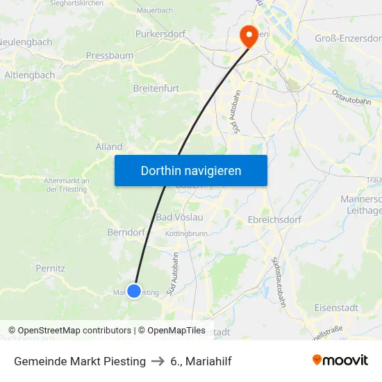 Gemeinde Markt Piesting to 6., Mariahilf map